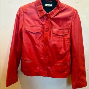 Zadig & Voltaire Liam Cuir Red Leather Jacket
